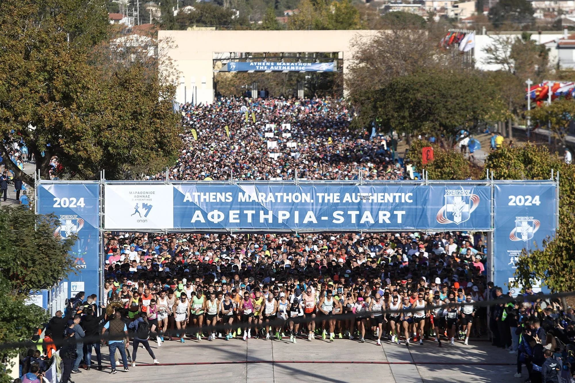La griglia di partenza a Marathon, edizione 2024